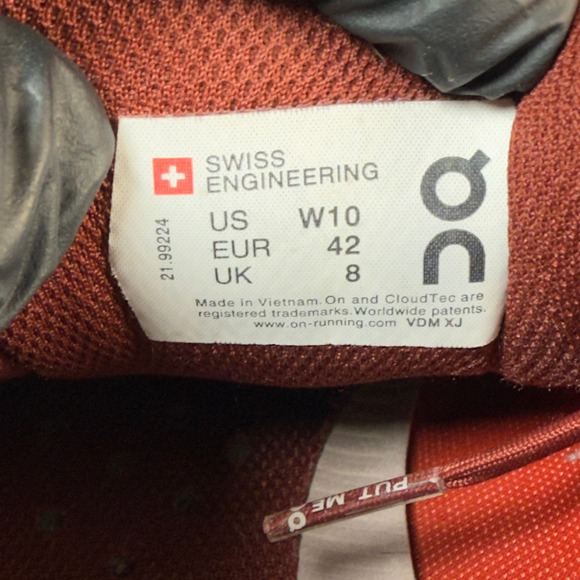 On Cloud OC Cloudflyer 3 Womens 10 Running Shoe Orange Red White Trainer Sneaker - Picture 15 of 16